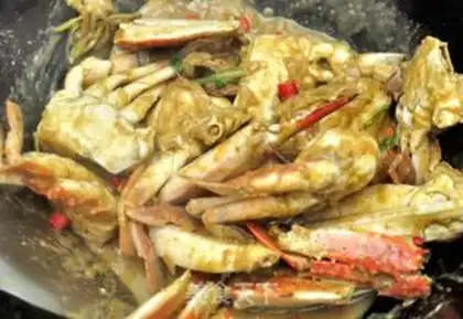 Make Curry crabs step 9