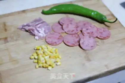 Make pancake ham pizza step 7