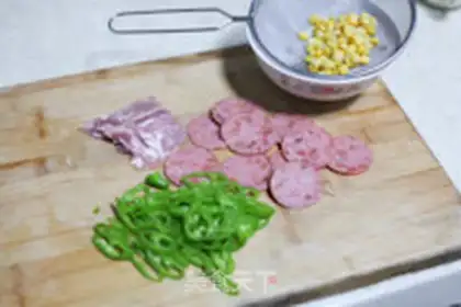 Make pancake ham pizza step 8