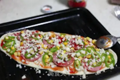 Make pancake ham pizza step 11