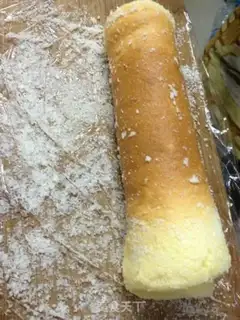 Make Coconut strawberry cake roll step 5