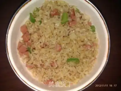 Make Ham sausage fried rice step 9