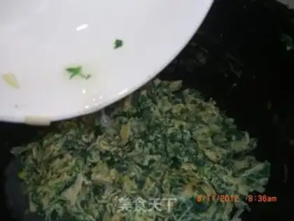 Make Bacon fried celery eggs step 5