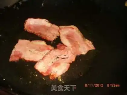 Make Bacon fried celery eggs step 6