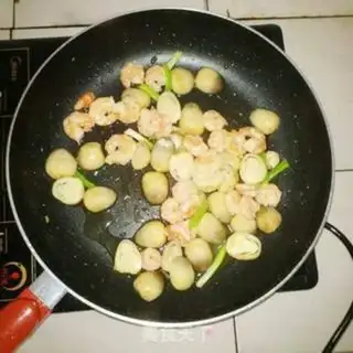 Make Straw mushroom shrimp step 7