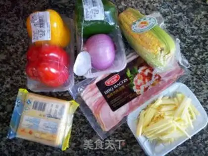 Make A garden bacon pizza step 2