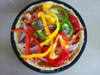 Make A garden bacon pizza step 18