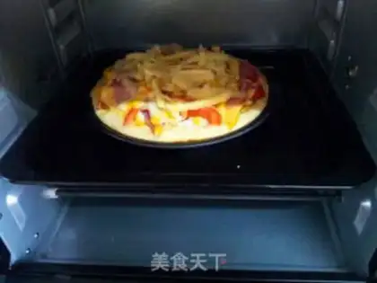 Make A garden bacon pizza step 21