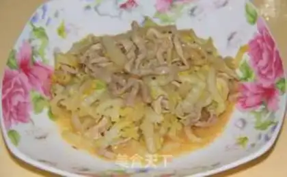 Make Cabbage fried meat step 8