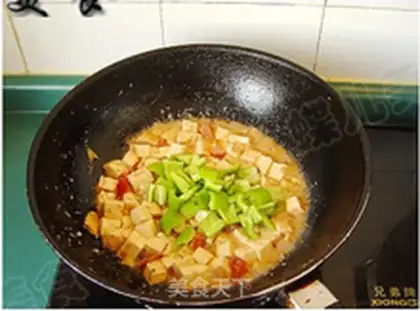 Make Cream pepper, crayfish sauce, tofu step 7