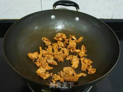 Make Orchid fried meat step 7