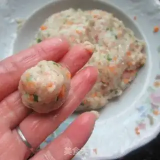 Make Vegetable fishballs step 4