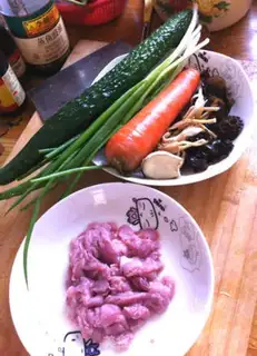 Make Mushu meat step 0