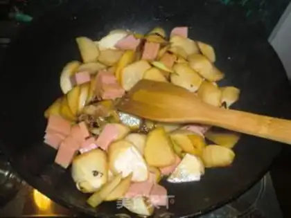 Make Lunch ham and radish step 7