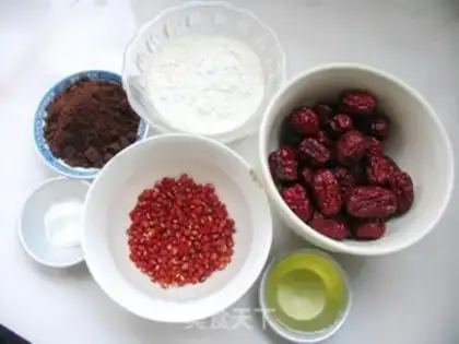 Make Red bean date cake step 0