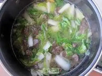 Make Chicken blood and cabbage soup step 8