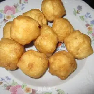 Make Tofu fried fishballs step 1