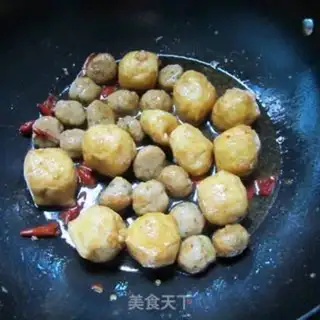 Make Tofu fried fishballs step 6