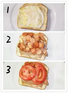 Make Tomato egg toast step 5