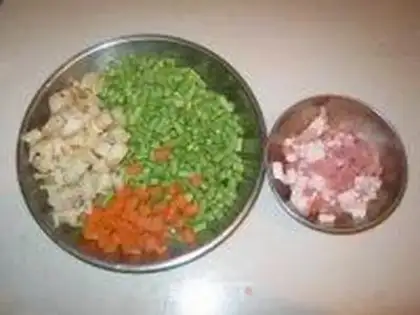 Make Three bean horns step 0