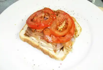 Make Tomato egg toast step 6