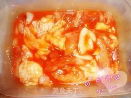 Make Red chicken leg rice step 2
