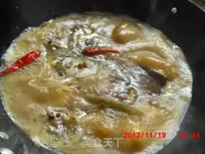 Make Red-burned fish head step 6
