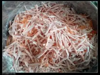 Make Puffy ginseng step 2
