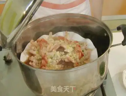 Make Garlic fan shrimp step 5