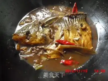 Make Red-burned fish head step 9