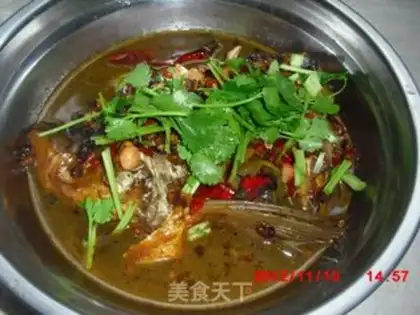 Make Red-burned fish head step 10