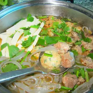 Make A big soup meatball fan pot step 13