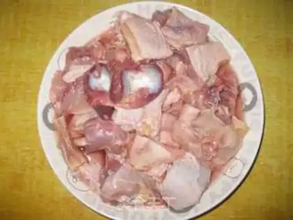 Make Frozen chickens with mushroom beans step 2