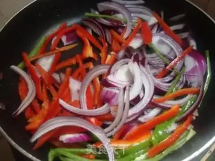 Make Five-colour yellow beef step 4