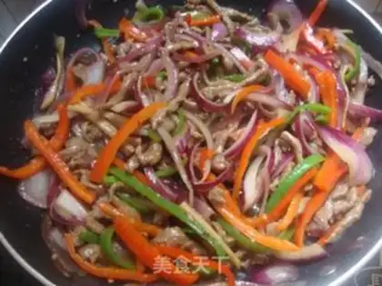 Make Five-colour yellow beef step 6