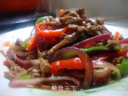 Make Five-colour yellow beef step 7