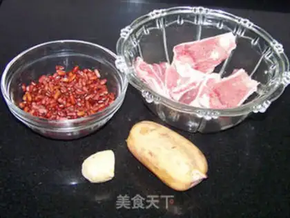 Make Red Bean Lotus Bones soup step 0