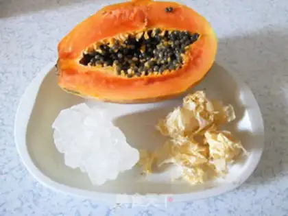 Make The papaya silver ear step 0