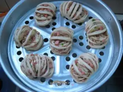 Make Chicken silk roll step 17