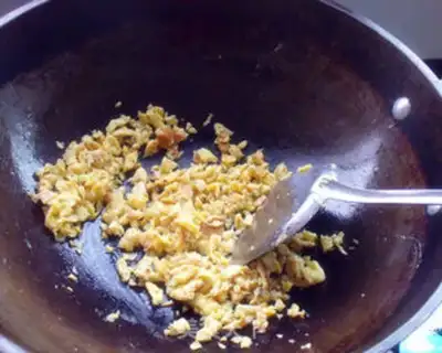 Make Curry, curry, egg and rice step 3
