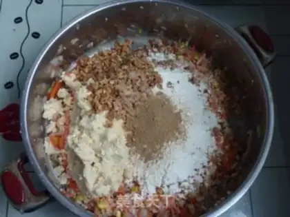 Make Bean rags, radishes step 2