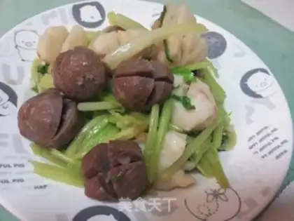 Make Double-ball fried celery step 6