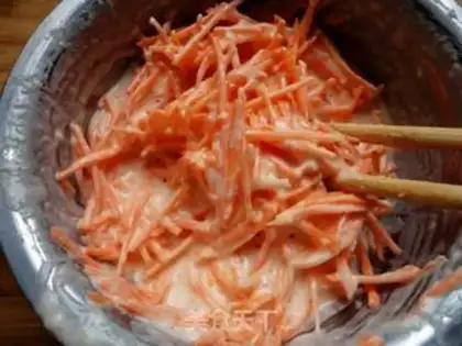 Make Carrot omelet step 3