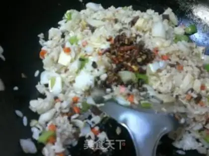 Make Spicy beef fried rice step 3