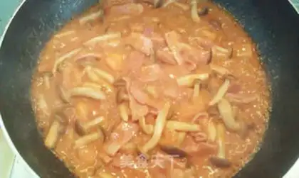 Make Crab mushroom bacon pasta step 7