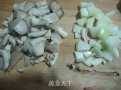 Make Potato chicken mushroom rice step 2