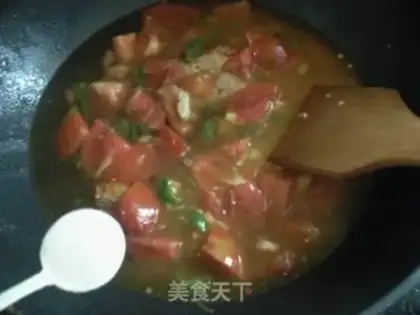 Make Tomato meat egg soup step 6
