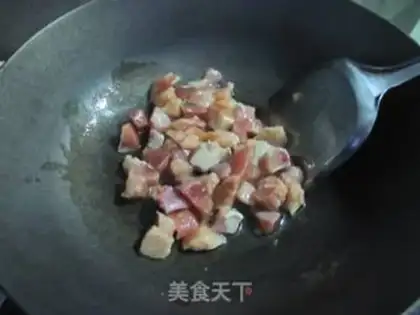 Make Potato chicken mushroom rice step 3