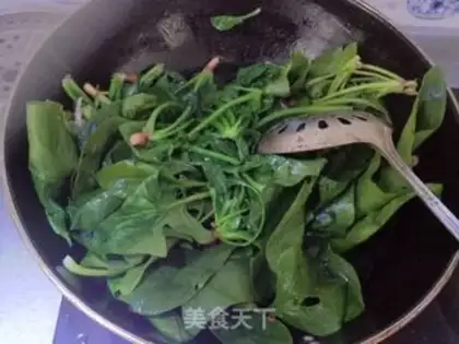 Make Ginger spinach step 2