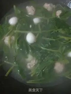 Make Meatball spinach soup step 4